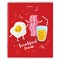 Тетради КОМПЛЕКТ 5 шт. А5, 48 л., BRAUBERG скоба, клетка, TWIN лак, "Funny Food", 404397 404397