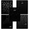 Тетрадь А5, 48 л., BRAUBERG, скоба, клетка, матовая ламинация, выборочный лак, "Black" (микс в спайке), 404375 404375