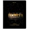 Тетрадь А5, 48 л., BRAUBERG, скоба, клетка, матовая ламинация, фольга, "Black&Gold" (микс в спайке), 404370 404370