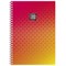 Тетрадь А4, 80 л., ПЗБМ, гребень, клетка, фольга, TWIN лак, "Градиент" (4 вида), 028160 404190