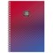 Тетрадь А4, 80 л., ПЗБМ, гребень, клетка, фольга, TWIN лак, "Градиент" (4 вида), 028160 404190