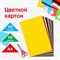 Картон цветной А4 немелованный (матовый), ВОЛШЕБНЫЙ, 10 листов, 10 цветов, ПИФАГОР, 200х283 мм, 127052 127052