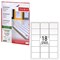 Этикетка самоклеящаяся 67х46 мм, 18 этикеток, белая, 70 г/м2, 50 листов, TANEX, сырье Финляндия, 114535, TW-2067 114535