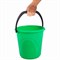 Ведро 10 л, без крышки, пластиковое, пищевое, с глянцевым узором, цвет зеленый, мерная шкала, LAIMA, 603893 603893