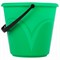 Ведро 10 л, без крышки, пластиковое, пищевое, с глянцевым узором, цвет зеленый, мерная шкала, LAIMA, 603893 603893