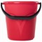 Ведро 8 л, без крышки, пластиковое, пищевое, с глянцевым узором, цвет красный, мерная шкала, LAIMA, 603892 603892