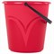 Ведро 8 л, без крышки, пластиковое, пищевое, с глянцевым узором, цвет красный, мерная шкала, LAIMA, 603892 603892