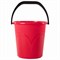 Ведро 8 л, без крышки, пластиковое, пищевое, с глянцевым узором, цвет красный, мерная шкала, LAIMA, 603892 603892