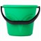 Ведро 6 л, без крышки, пластиковое, пищевое, с глянцевым узором, цвет зеленый, мерная шкала, LAIMA, 603891 603891