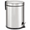 Ведро-контейнер-урна 12 л, с педалью, для мусора ЗЕРКАЛЬНОЕ, нерж. сталь, со съемным внутренним ведром, LAIMA "Classic Plus", ТУРЦИЯ, 608113 608113