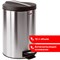 Ведро-контейнер-урна 12 л, с педалью, для мусора, МАТОВОЕ, нержавеющая сталь, со съемным внутренним ведром, LAIMA "Modern", 232264 232264