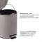 Ведро-контейнер-урна 12 л, с педалью, для мусора, СЕРОЕ, МАТОВОЕ, металлическое, со съемным внутренним ведром, LAIMA "Classic", 604944 604944