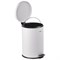Ведро-контейнер-урна 12 л, с педалью, для мусора, БЕЛОЕ, ГЛЯНЦЕВОЕ, металлическое, со съемным внутренним ведром, LAIMA "Classic", 604948 604948
