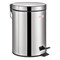 Ведро-контейнер-урна 3 л, с педалью, для мусора, ЗЕРКАЛЬНОЕ, нержавеющая сталь, со съемным внутренним ведром, LAIMA "Classic", 604942 604942