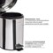 Ведро-контейнер-урна 3 л, с педалью, для мусора, ЗЕРКАЛЬНОЕ, нержавеющая сталь, со съемным внутренним ведром, LAIMA "Classic", 604942 604942