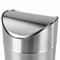 Урна настольная 1,2 л для мусора, с качающейся крышкой, d 12х16,5 см, МАТОВАЯ, нержавеющая сталь, LAIMA, 601618 601618