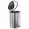 Ведро для мусора с педалью, УСИЛЕННОЕ, ТИТАН, 10 литров, кольцо под мешок, нержавеющая сталь, хром 607726
