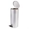Урна для мусора с педалью, УСИЛЕННОЕ, ТИТАН, 50 л, кольцо под мешок, серая, оцинкованная сталь 603986