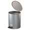 Ведро для мусора с педалью, УСИЛЕННОЕ, ТИТАН, 15 литров, серое, оцинкованная сталь 603977