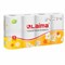 Бумага туалетная бытовая, спайка 8 шт., 2-х слойная, (8х19 м), LAIMA, белая, 126905 126905