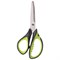 Ножницы ЮНЛАНДИЯ "BASIC", 140 мм, ребристые резиновые вставки, черно-салатовые, европодвес, 236990 236990