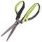 Ножницы ЮНЛАНДИЯ "BASIC", 140 мм, ребристые резиновые вставки, черно-салатовые, европодвес, 236990 236990