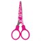 Ножницы 130 мм с цветной печатью "Сердечки", малиновые, закругленные, BRAUBERG KIDS, 232275 232275