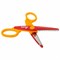 Ножницы ОСТРОВ СОКРОВИЩ, 135 мм, фигурное лезвие "зубцы", красно-оранжевые, в упаковке с подвесом, 236779 236779
