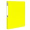 Папка на 2 кольцах BRAUBERG "Neon", 25 мм, внутренний карман, неоновая, желтая, до 170 листов, 0,7 мм, 227457 - фото 49180374