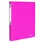 Папка на 2 кольцах BRAUBERG "Neon", 25 мм, внутренний карман, неоновая розовая, до 170 листов, 0,7 мм, 227458 - фото 49180388
