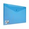 Папка-конверт с кнопкой BRAUBERG, А4, до 100 листов, прозрачная, синяя, СВЕРХПРОЧНАЯ 0,18 мм, 224813 - фото 49182159