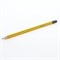 Карандаш чернографитный BRAUBERG, 1 шт., НВ, с ластиком, корпус желтый с черными полосами, заточенный, 180614 180614