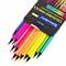 Карандаши цветные BRAUBERG NEON, 12 неоновых цветов, трехгранные, грифель 3 мм, черное дерево, 181852 181852