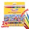 Карандаши цветные ЮНЛАНДИЯ "ДОМИКИ", 24 цвета, пластиковые, классические, грифель мягкий 3 мм, 181838 - фото 49187931