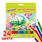 Карандаши цветные ЮНЛАНДИЯ "В ГОСТЯХ У БУКАШЕК", 24 цвета, классические заточенные, 181380 181380 - фото 49188146