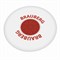 Ластик BRAUBERG "Universal", 30х30х8 мм, белый, круглый, красный пластиковый держатель, 222472 - фото 49189686
