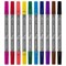 Фломастеры двусторонние BRAUBERG "PREMIUM" "DUAL-TIP", 10 шт., 10 цветов, два наконечника, картонная коробка с европодвесом, 151946 151946