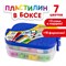Пластилин в боксе ЮНЛАНДИЯ, 7 цветов, 380 г, 3 стека, 10 формочек, 105864 105864