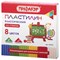 Пластилин классический ПИФАГОР ШКОЛЬНЫЙ, 8 цветов, 120 г, со стеком, 105433 105433 - фото 49217155