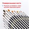 Кисти ПИФАГОР, набор 15 шт. (ПОНИ - 9 шт., СИНТЕТИКА - 4 шт., ЩЕТИНА - 2 шт., круглые, плоские), блистер, 200504 200504 - фото 49219561