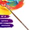 Кисть художественная профессиональная BRAUBERG ART CLASSIC, щетина, овальная, № 4, длинная ручка, 200728 200728 - фото 49221056