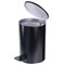 Ведро для мусора с педалью, УСИЛЕННОЕ, ТИТАН, 10 литров, черное, оцинкованная сталь 603974
