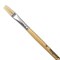 Кисть ПИФАГОР, ЩЕТИНА, плоская, № 8, деревянная лакированная ручка, пакет с подвесом, 200873 200873