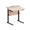 Стол ученический с наклоном столешницы (0-15°) на прямоугольной трубе СТО1прРН