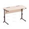 Стол ученический с наклоном столешницы (0-24°) на плоскоовальной трубе СТО2поР (0-24°)