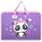 Папка на молнии с ручками ЮНЛАНДИЯ А4, 1 отделение, пластик, ширина 45 мм, "Sweet Panda", 271456 271456