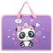 Папка на молнии с ручками ЮНЛАНДИЯ А4, 1 отделение, пластик, ширина 45 мм, "Sweet Panda", 271456 271456