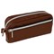 Пенал-косметичка BRAUBERG под фактурную кожу, ассорти, коричневый, красный, черный, "Идеал", 19х9х4 см, дисплей, 224035 224035