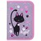 Пенал BRAUBERG, 1 отделение, 2 откидные планки, полиэстер, 21х14 см, "Elegant cat", 271514 271514