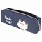 Пенал ЮНЛАНДИЯ, 1 отделение, полиэстер, "Cat", синий, 19х4х6 см, 270278 270278